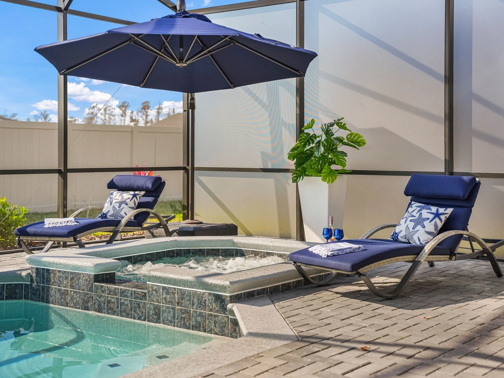 Relax by the private Pool and hot tub at private villa in Windsor Cay Resort near Orlando, Disney, and Universal Studios. Great for families and large parties, a 10-bedroom, 8-bath home with spacious living.
