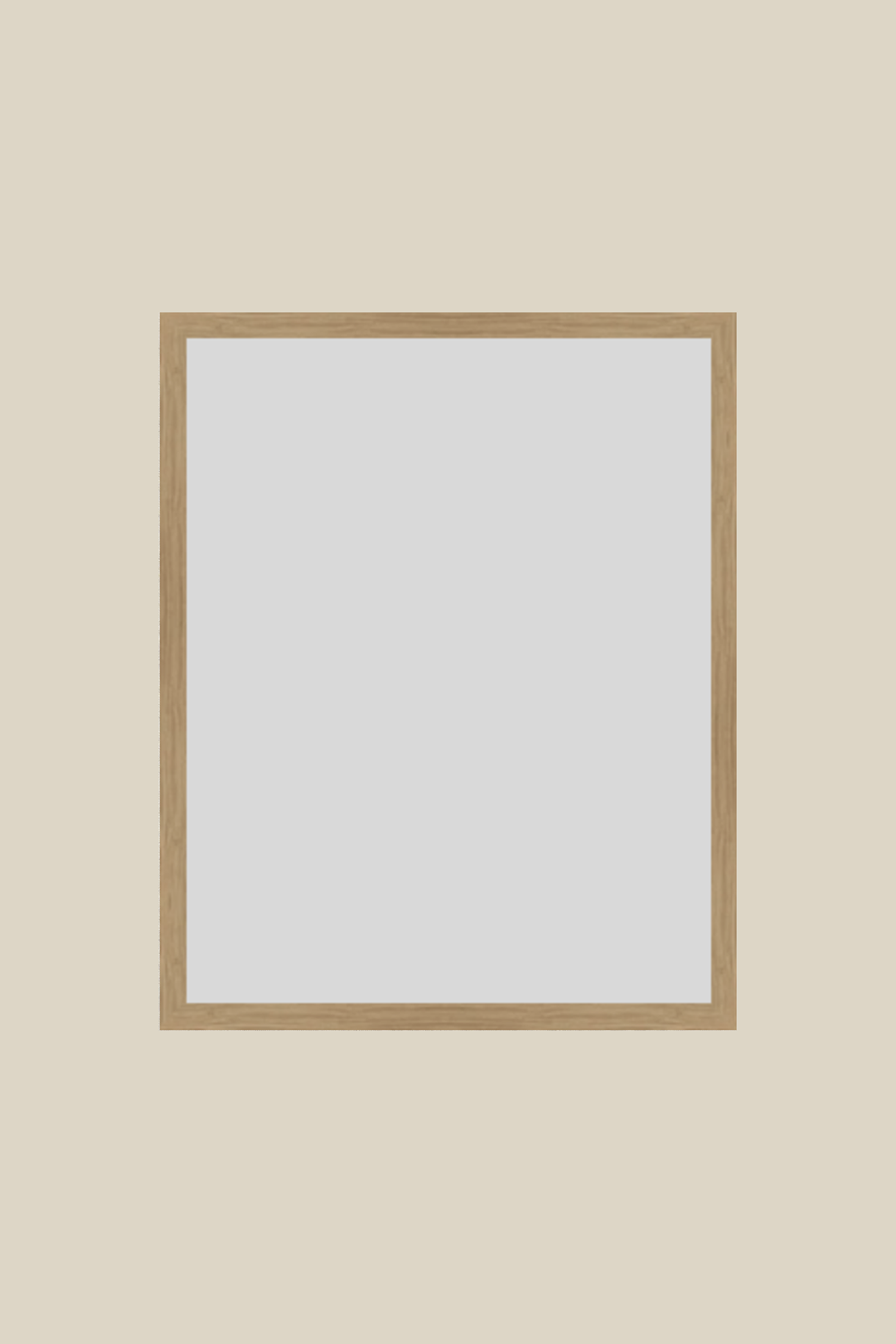Raw Oak Wood UV Protection Low Glare 12x16 Frame
