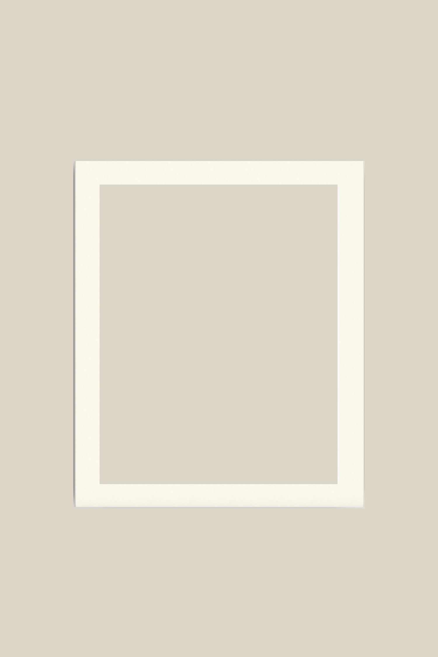 custom 20x24 ivory mat with 16x20 opening