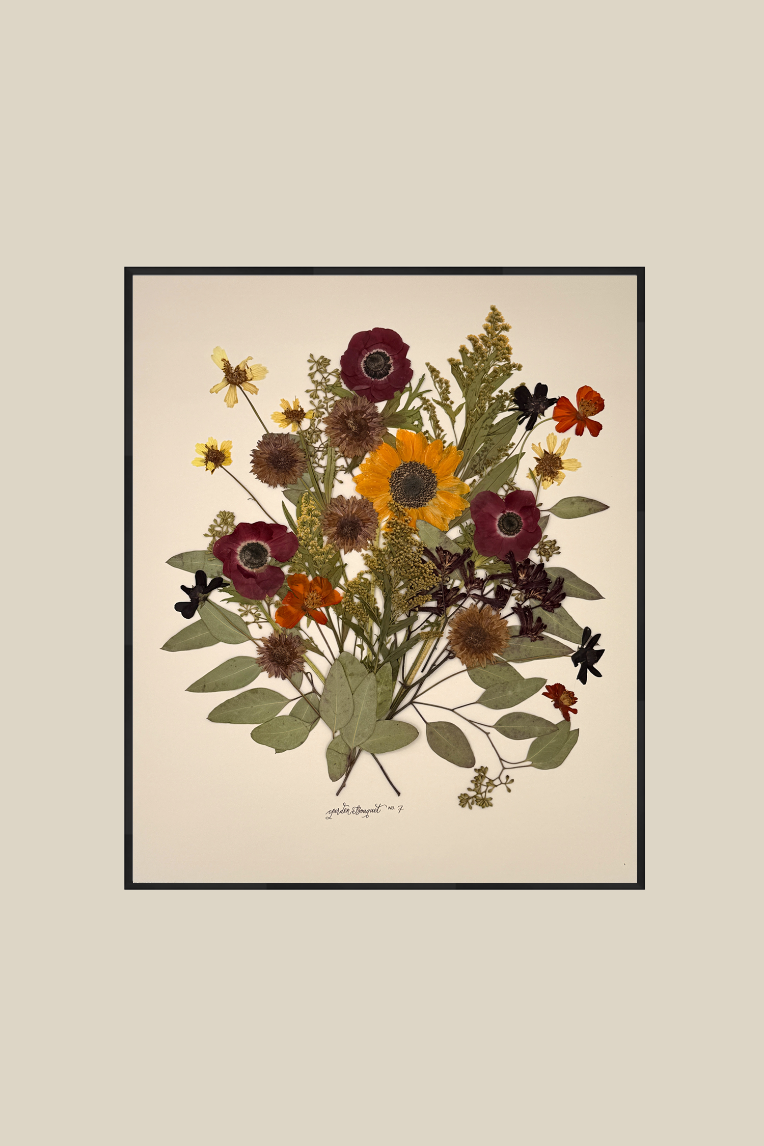 16x20 Framed Preserved Bouquet (from photo) with Metal Frame