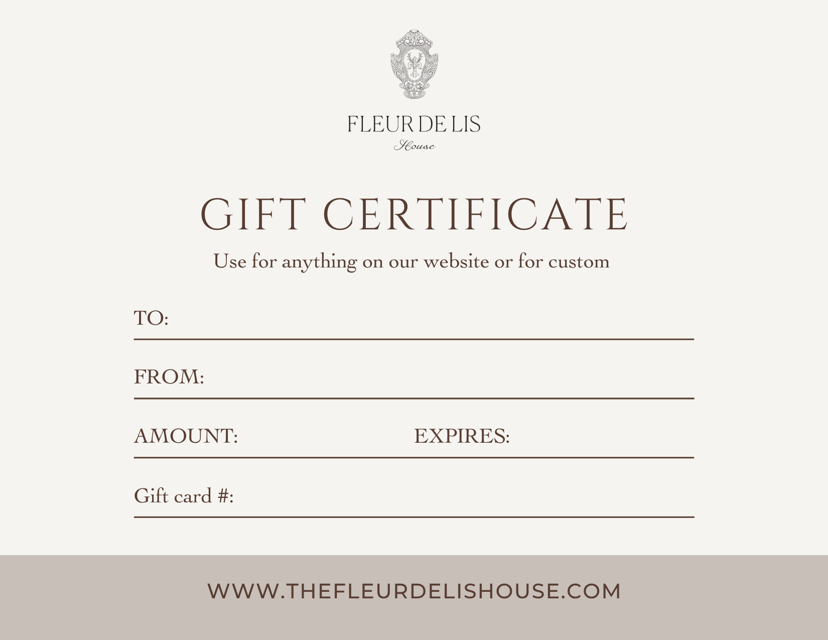 Fine Art GIFT CERTIFICATE