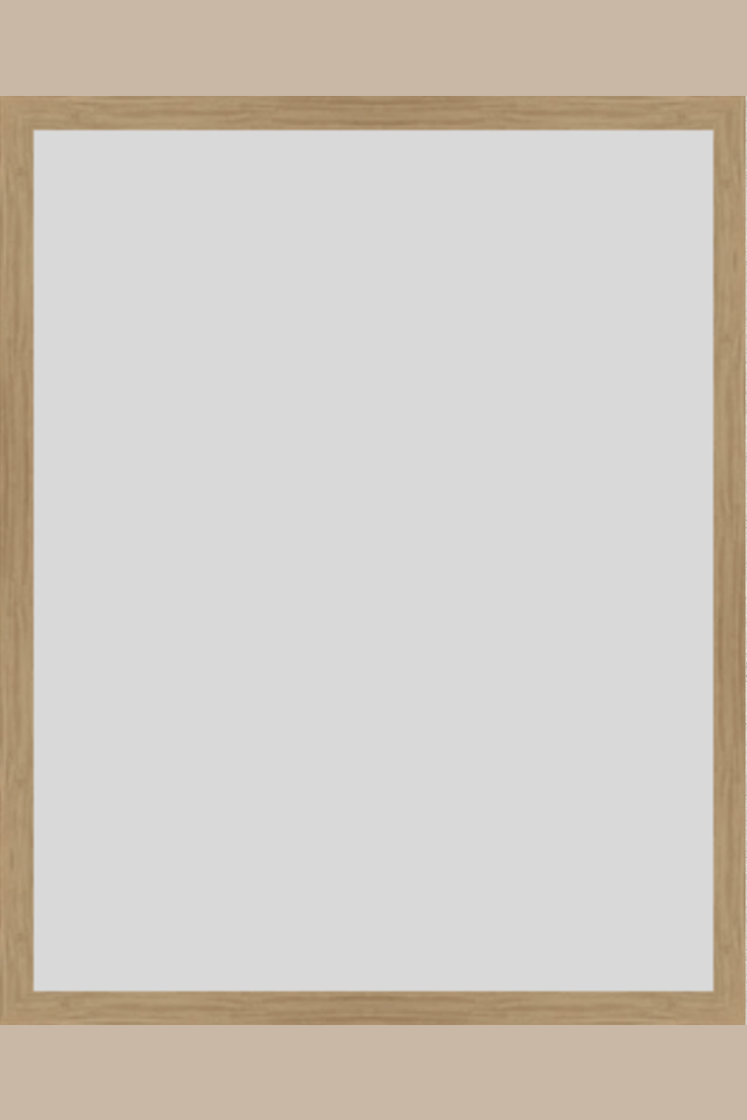 Raw Oak Wood UV Protection Low Glare 20x24 frame