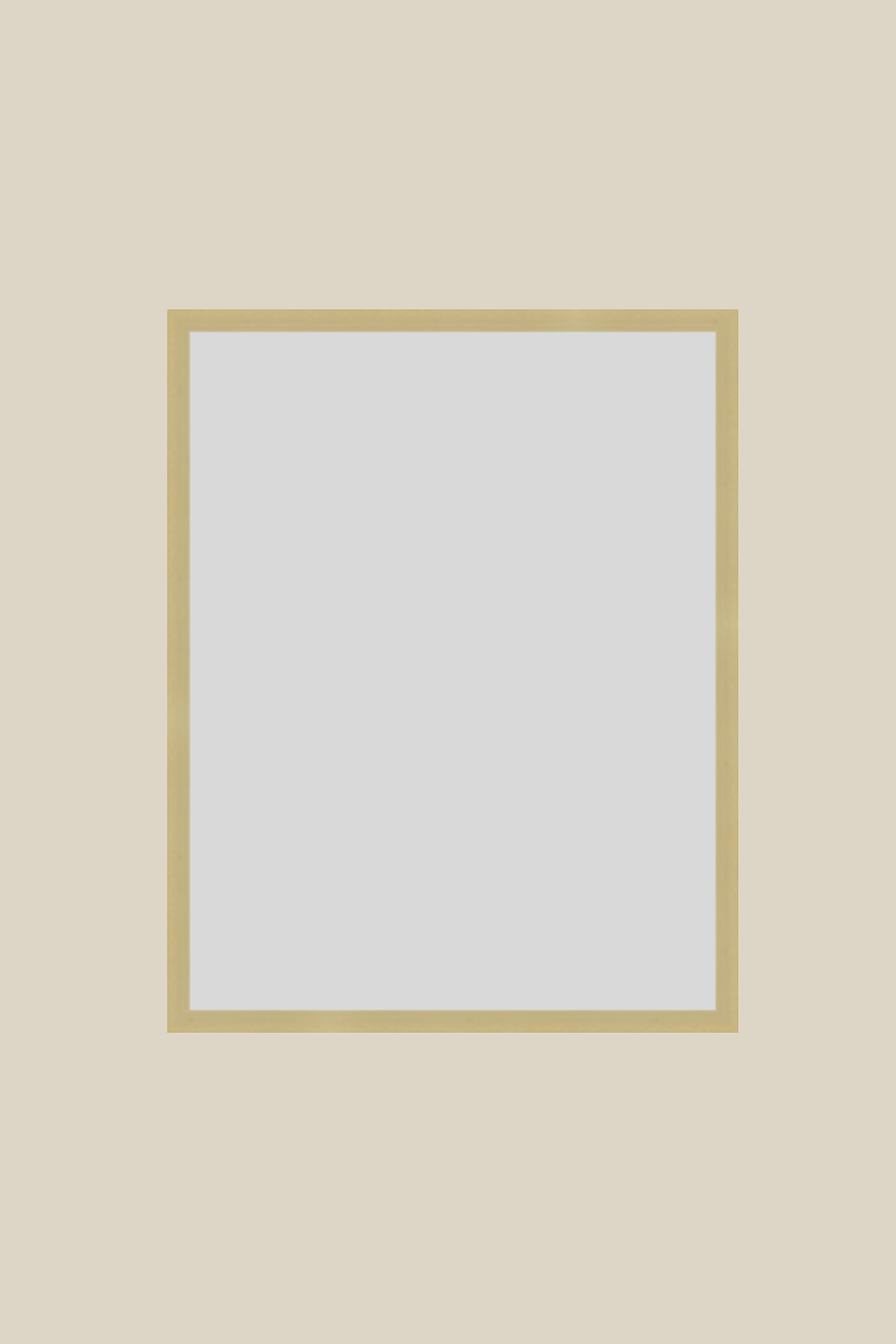 Brushed Gold Metal Custom 11x14 UV Protection Low Glare Frame