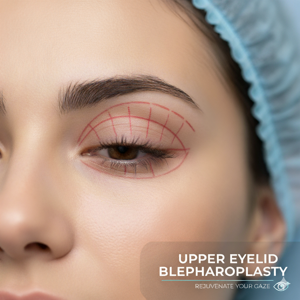 Upper eyelid blepharoplasty (simple eyelid lift)