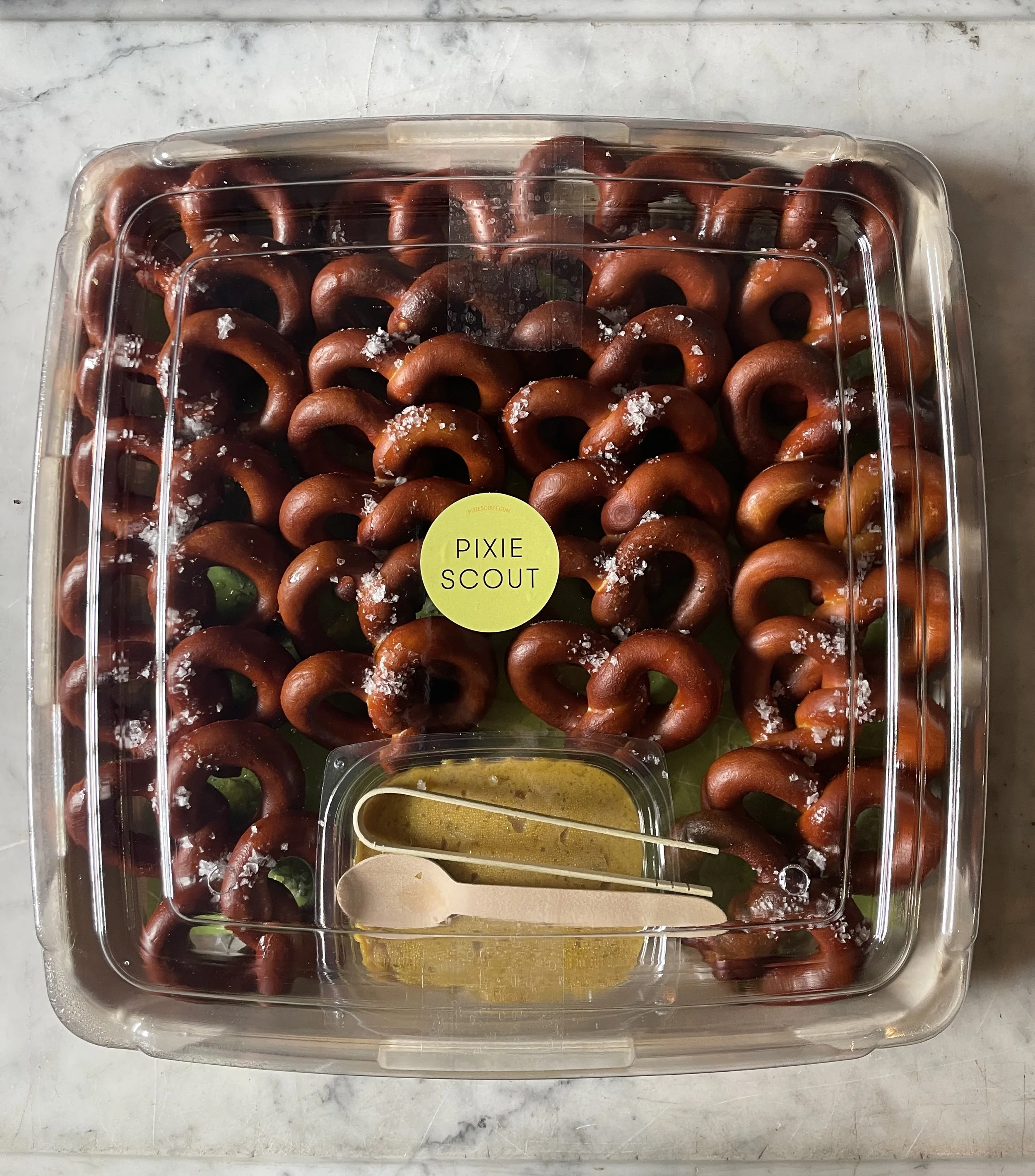 house-made, sea salted pretzel platter