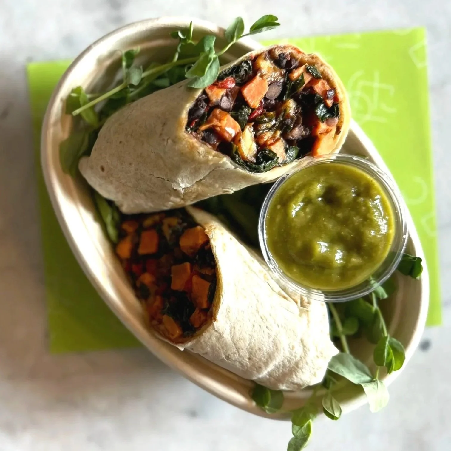 Plantain + Black Bean Burrito