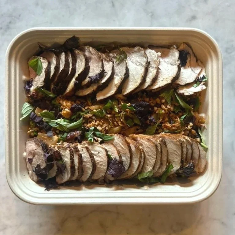 Roasted Pork, Kimchi + Farro