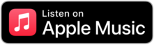 Apple Music logo with text 'Listen on Apple Music'