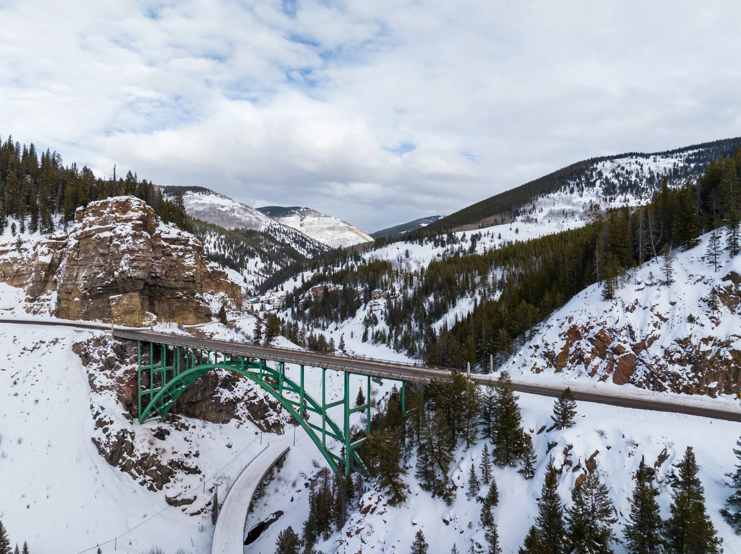 Minturn Red Cliff aerial drone view