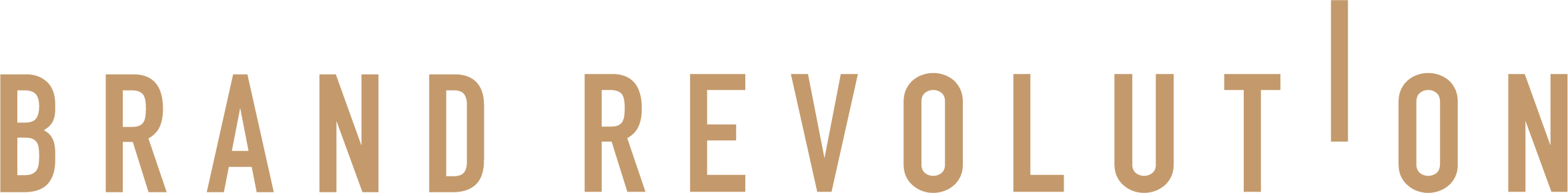 Logo with the text 'Brand Revolution' in bold, brown letters on a transparent background.