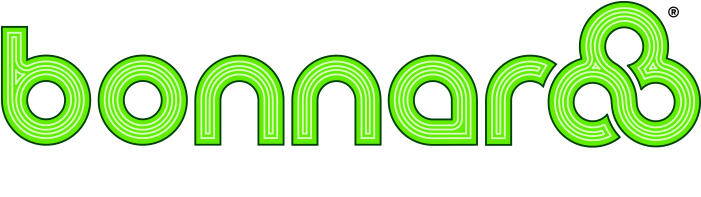 Bright neon green and white sign displaying 'bonnar& MUSIC & ARTS FESTIVAL'