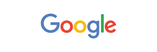 Google logo in colorful letters on black background.