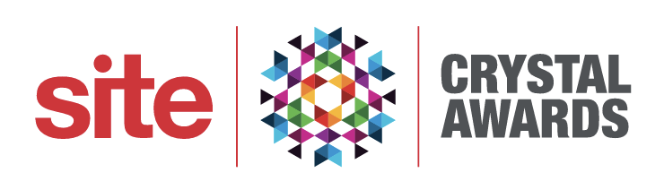 Site Crystal Awards logo with colorful geometric design in the center.