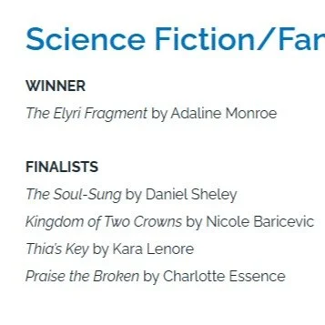 A while back I had submitted a novel that I am querying (The Soul-Sung) to The Writers League of Texas Manuscript contest. A national writing contest. Much to my surprise🎉 and excitement. I was named a finalist!!!!

https://writersleague.org/program