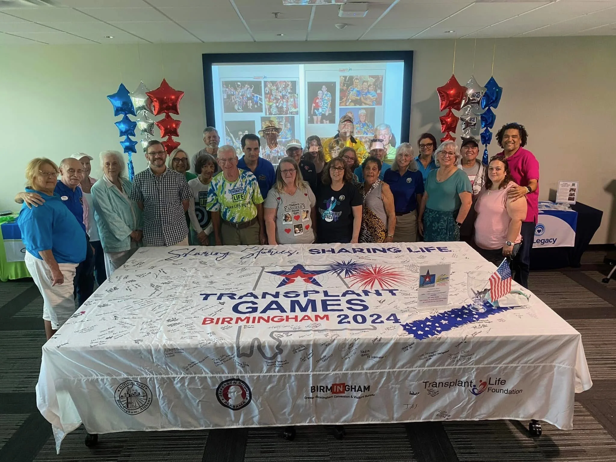 Transplant Games of America Meet and Greet, Flag Signing and T-Shirt Making