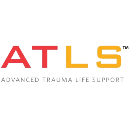 Logo of ATLS with the text 'Advanced Trauma Life Support' beneath it.