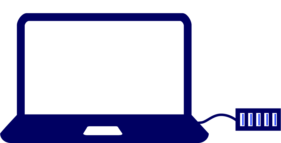 Laptop with USB Hub