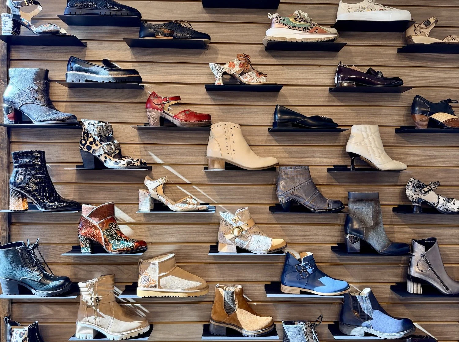 Western wear is displayed at a shop in the Sedona Center.
