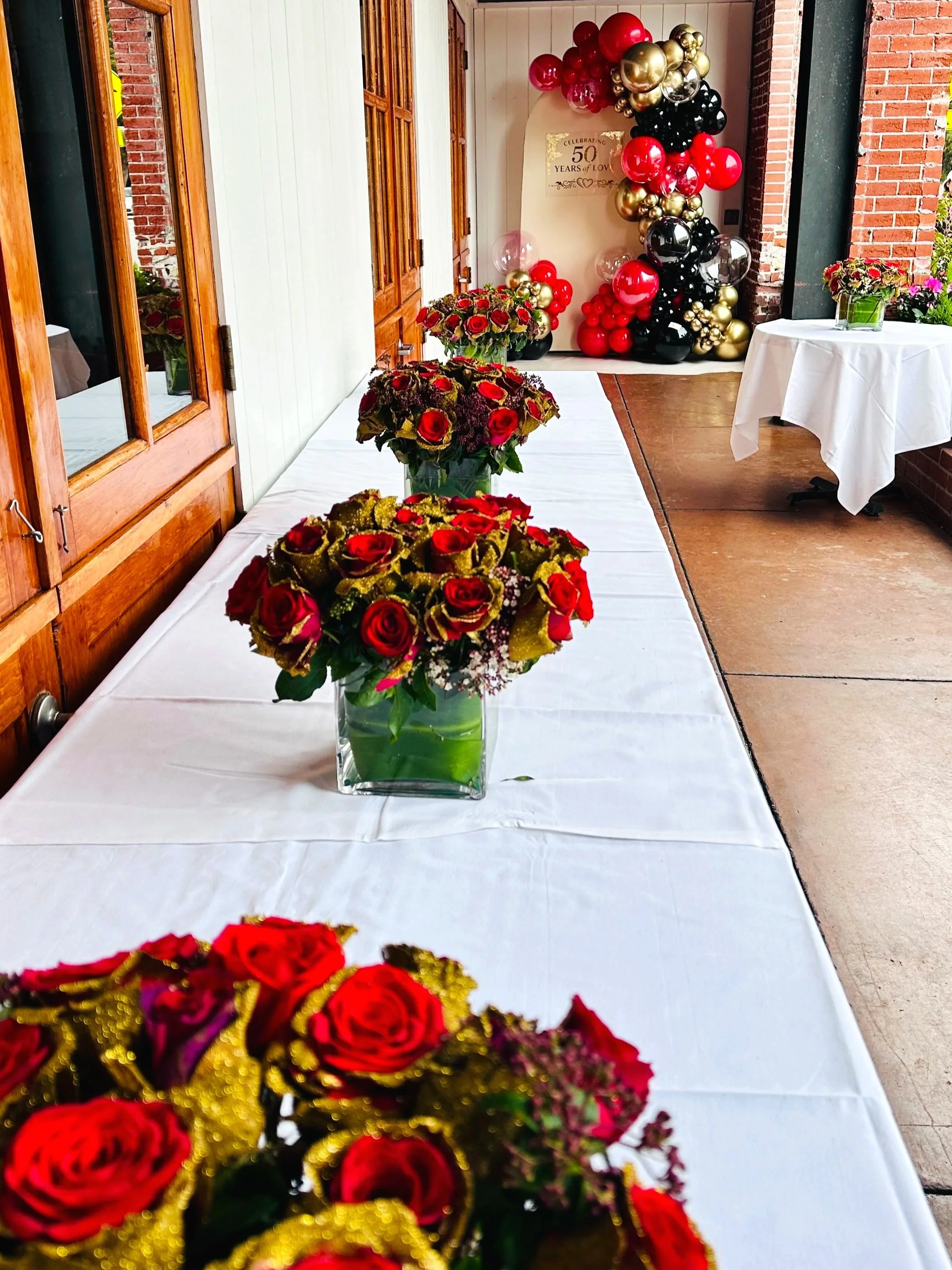 50th Anniversary Party Decor in Burlingame | Elegant Balloon Event Design