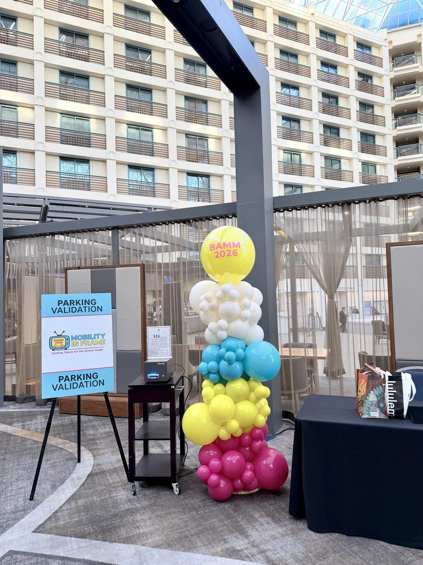 BAMM Mobility In Frame 2026 Balloon Column | Hyatt SFO