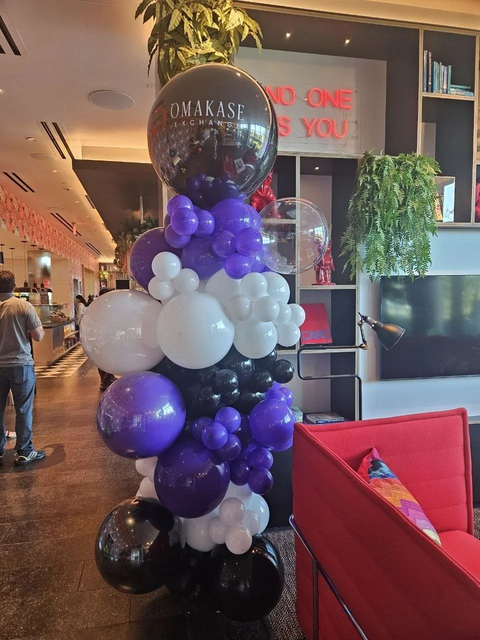 Omakase Exchange Corporate Event Balloon Column