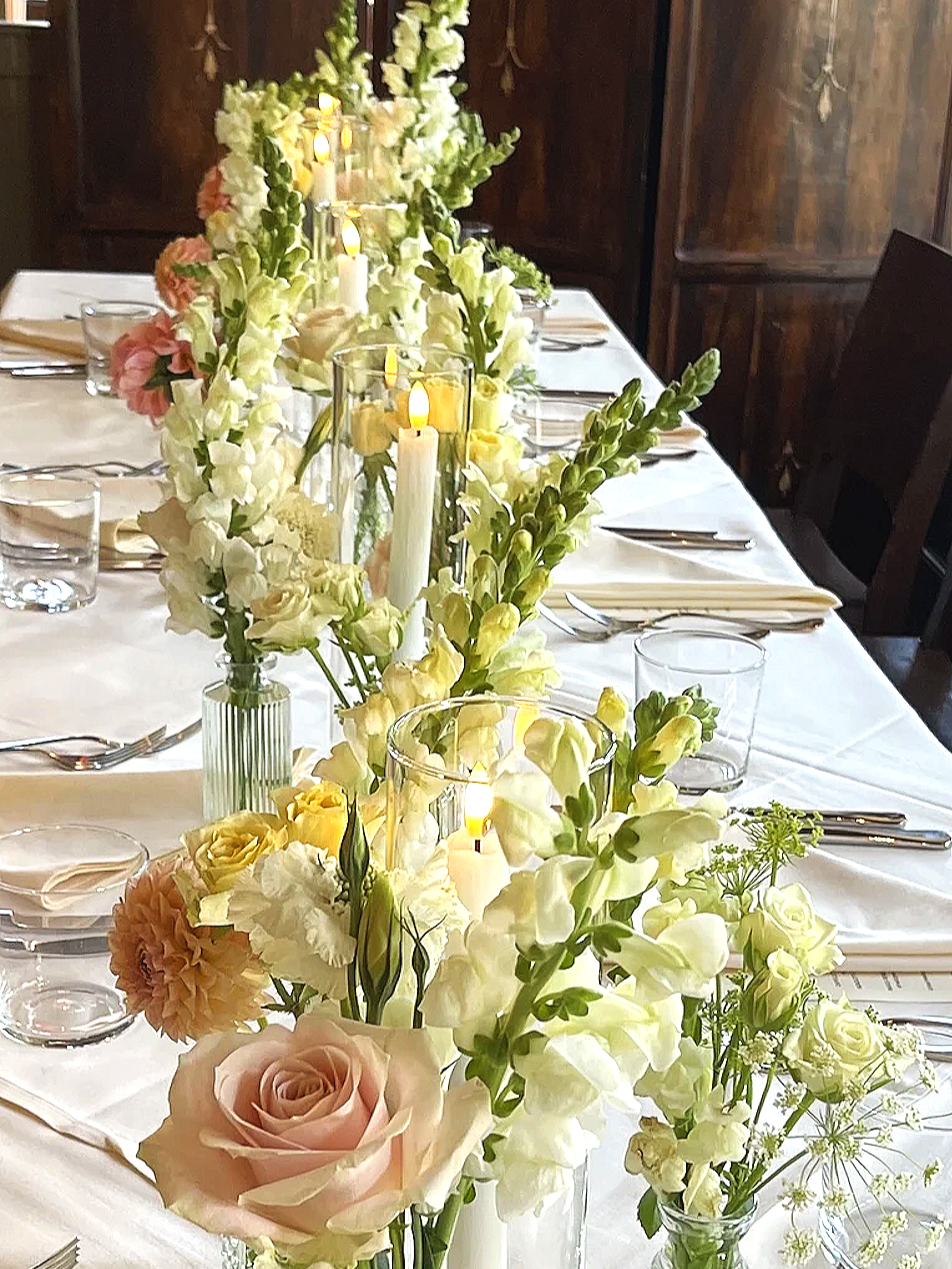 Elegant Table Styling with Flowers & Candles