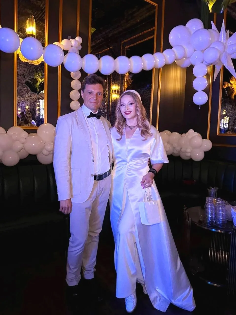 Luxury White Balloon Décor | Adult Birthday Celebration in San Francisco