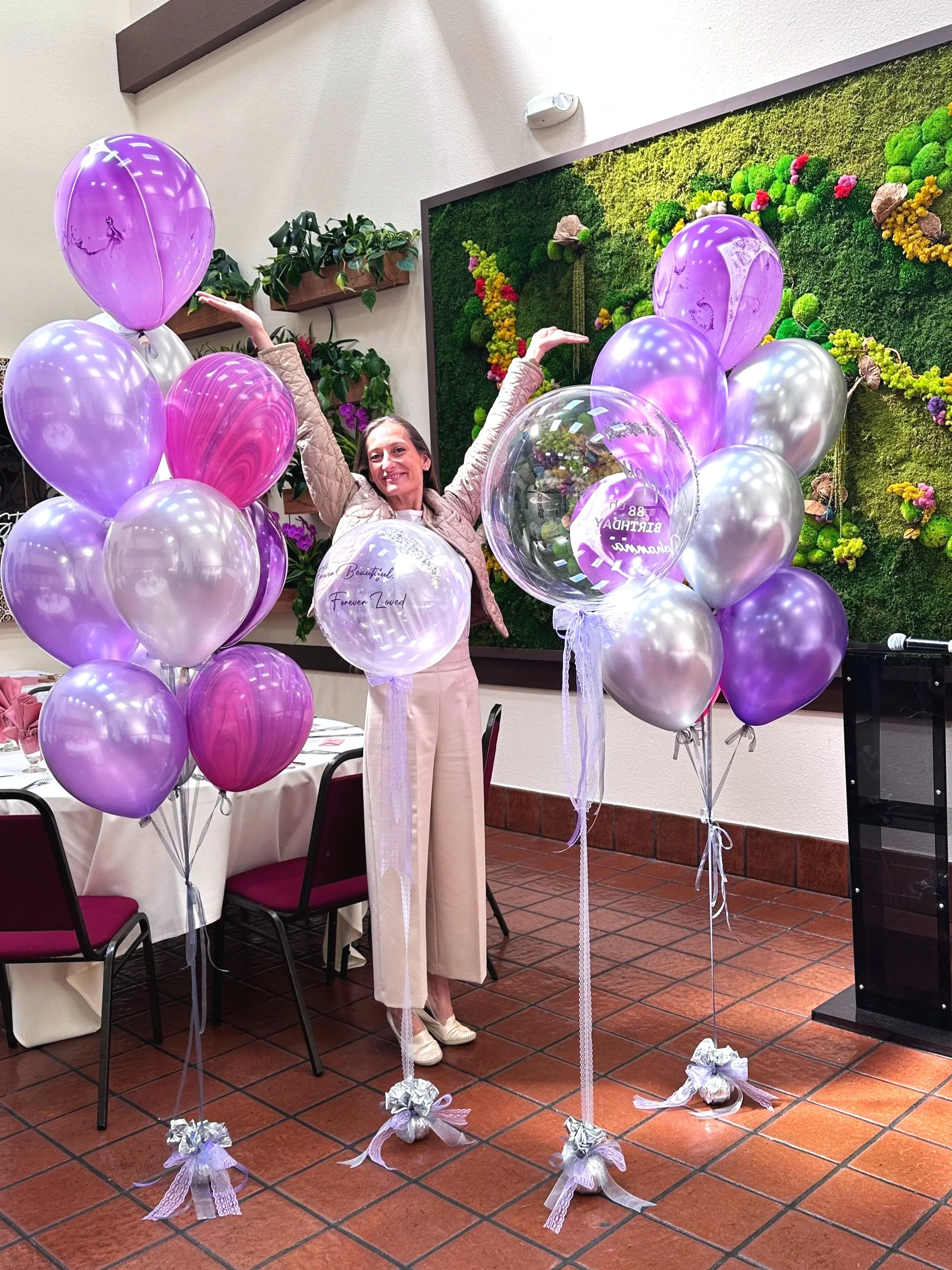 Memorial Balloon Bouquet | “Forever Beautiful, Forever Loved” Tribute Décor
