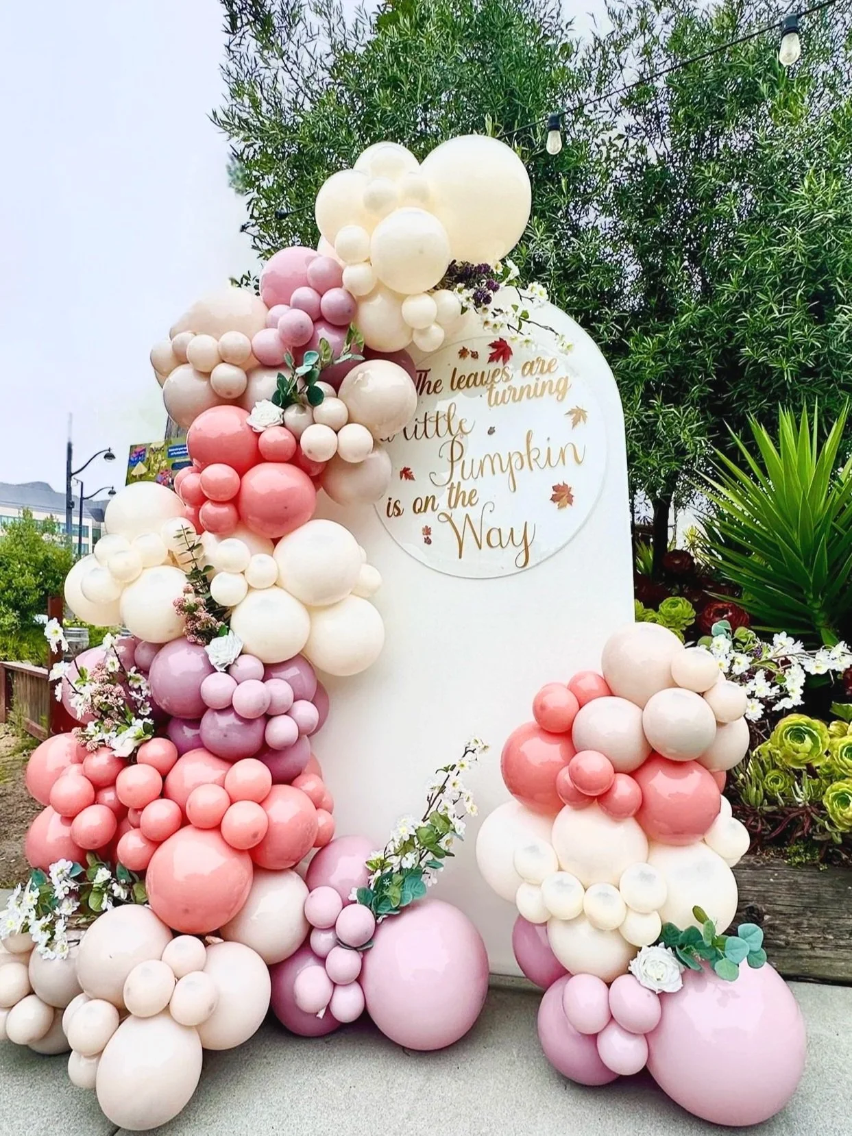 Fall Baby Shower Décor | “A Little Pumpkin Is on the Way” Balloon Styling