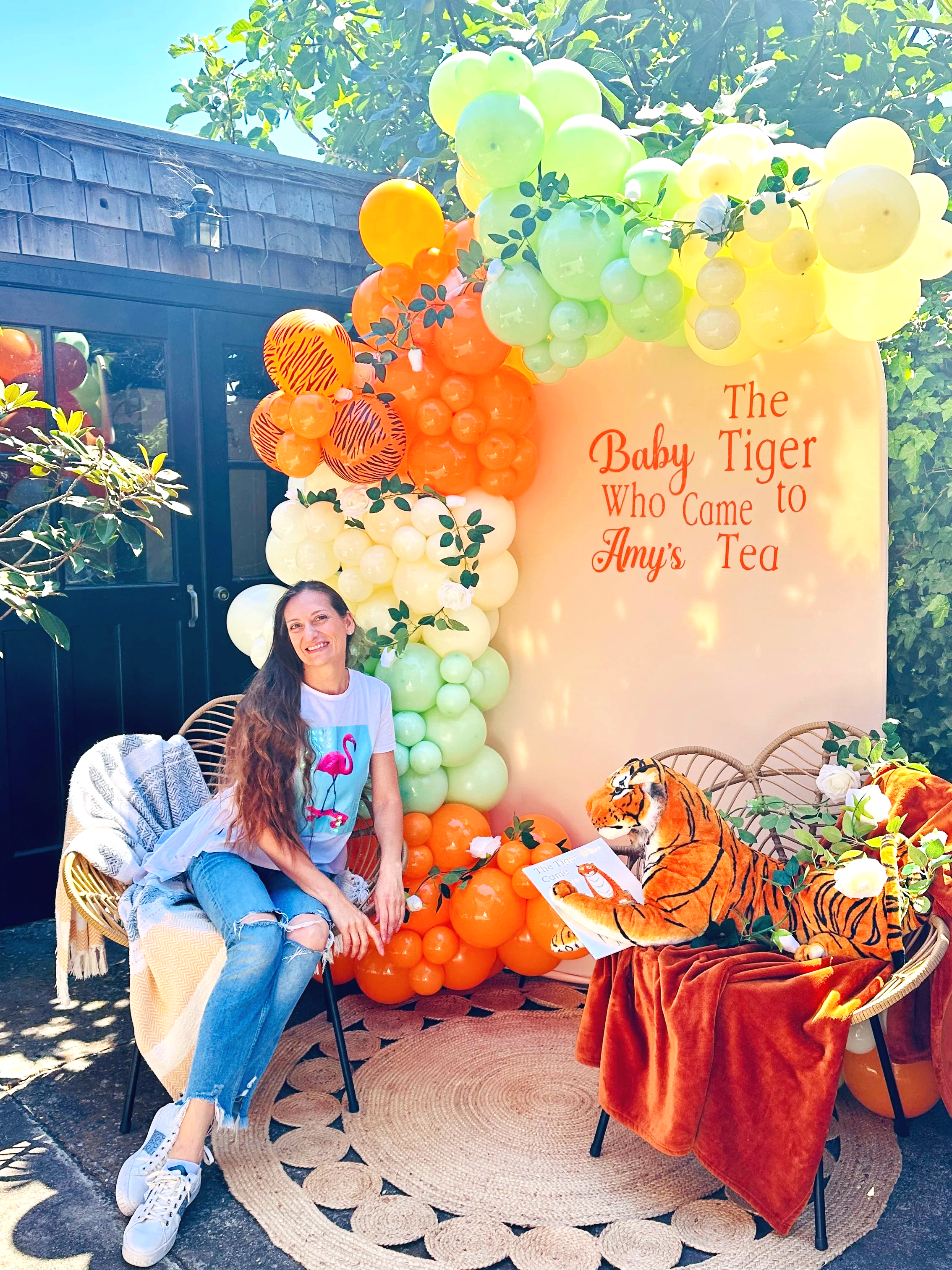 Jungle Baby Shower Décor | Tiger-Themed Balloon Setup in the Bay Area