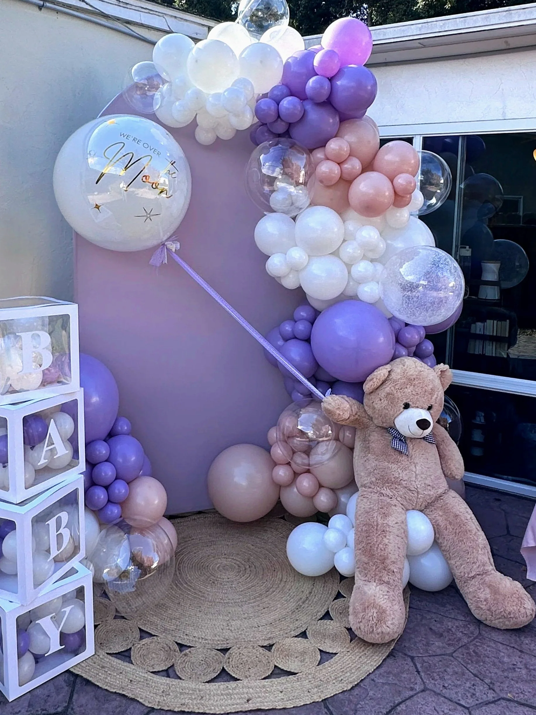 Baby Shower Décor in San Jose | Lavender & Blush Balloon Arch