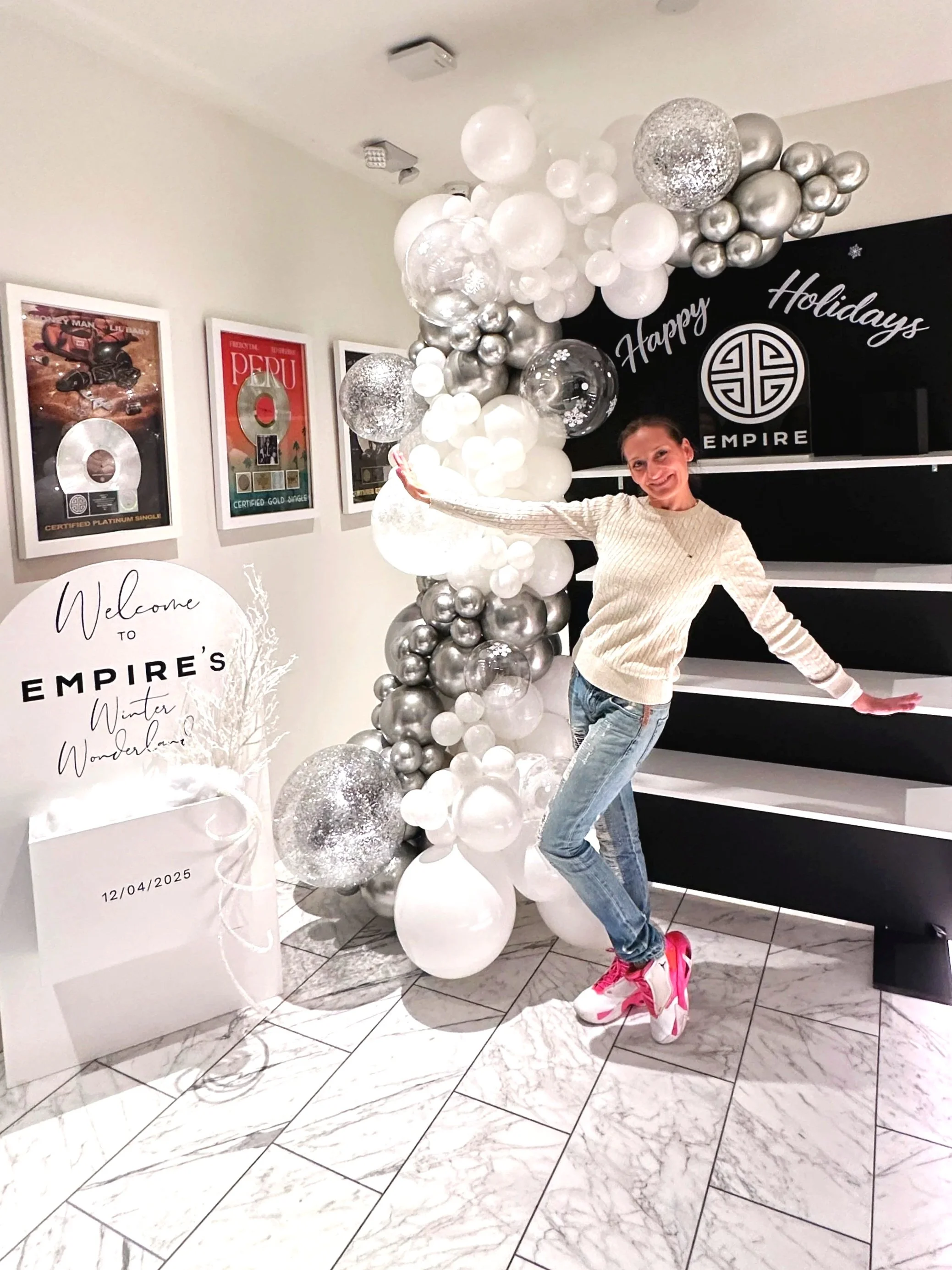 Corporate Holiday Balloon Décor | San Francisco Winter Wonderland