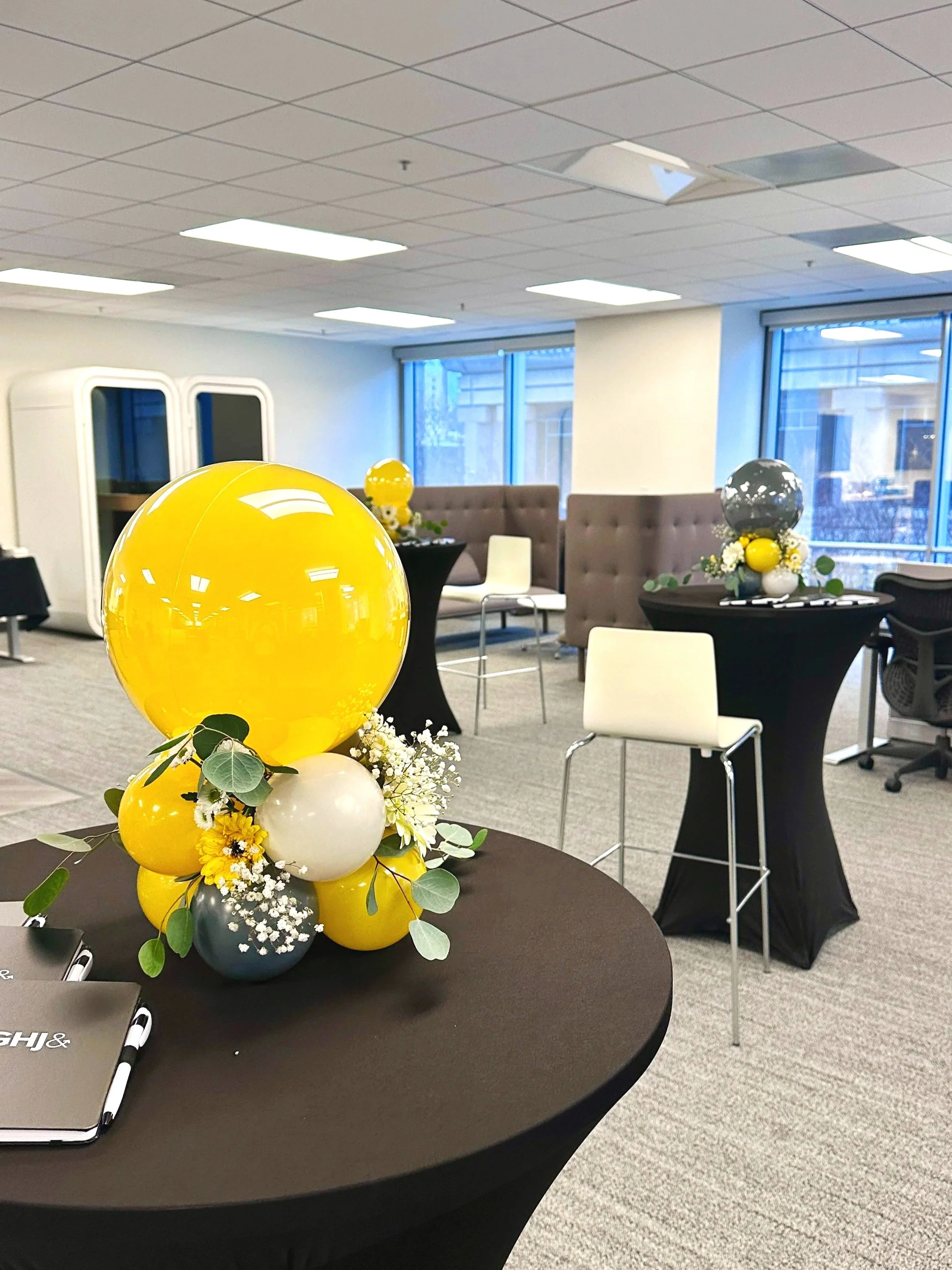 Corporate Balloon & Floral Centerpieces | Office Decor Bay Area