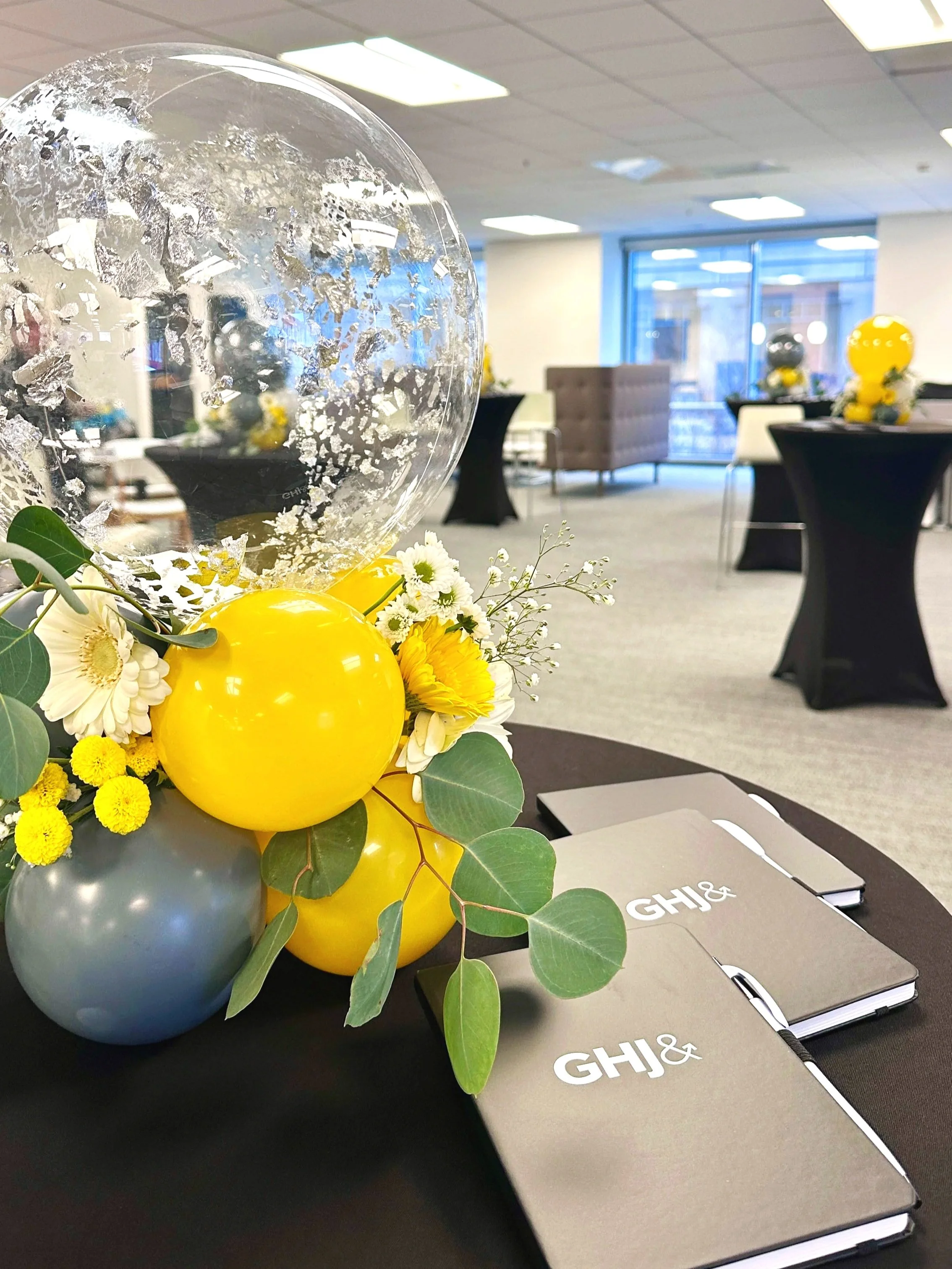 Corporate Balloon & Floral Centerpieces | Office Decor Bay Area