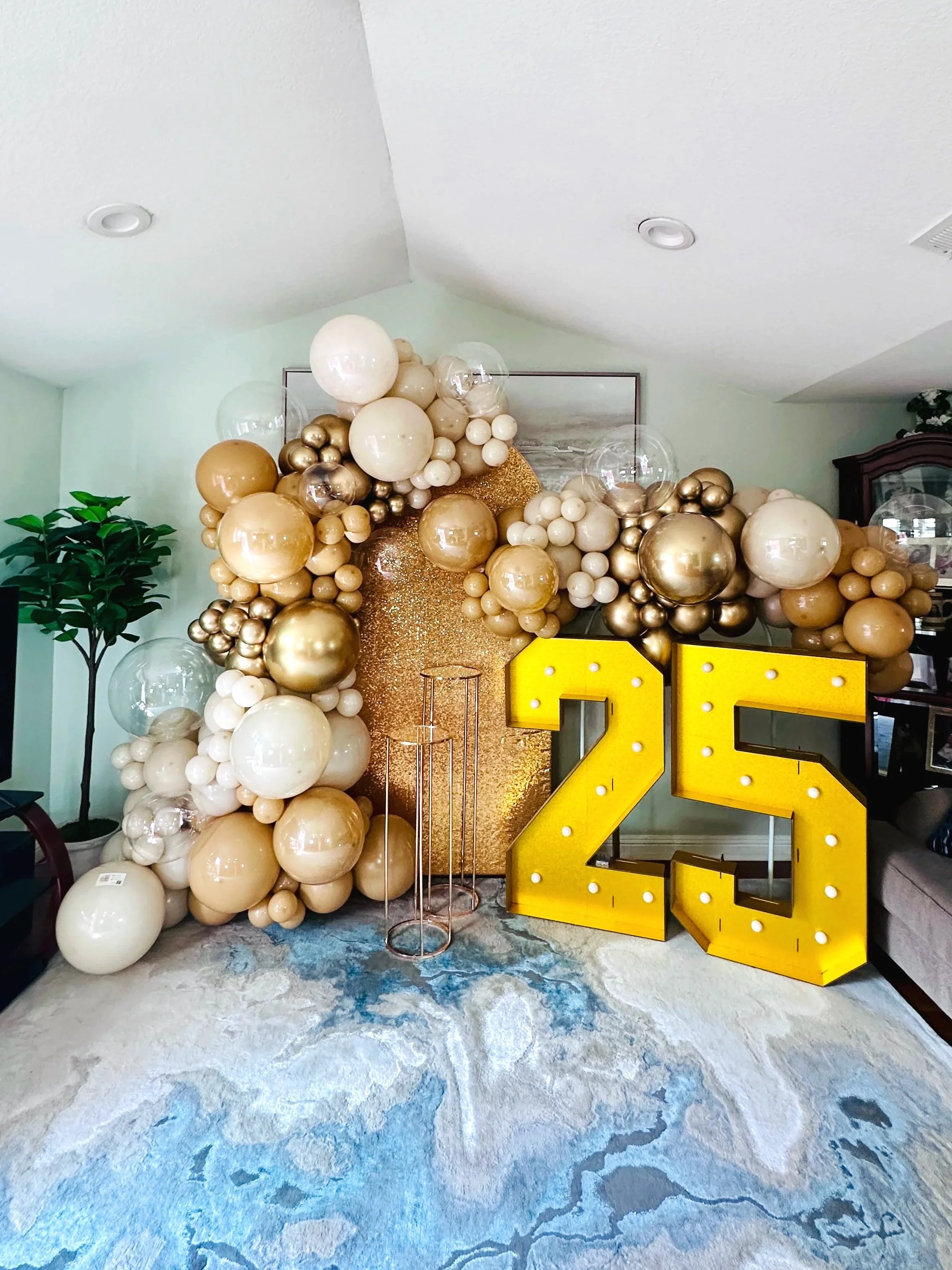 25th Birthday Party Decor in Santa Clara | Luxury Balloon Event Design