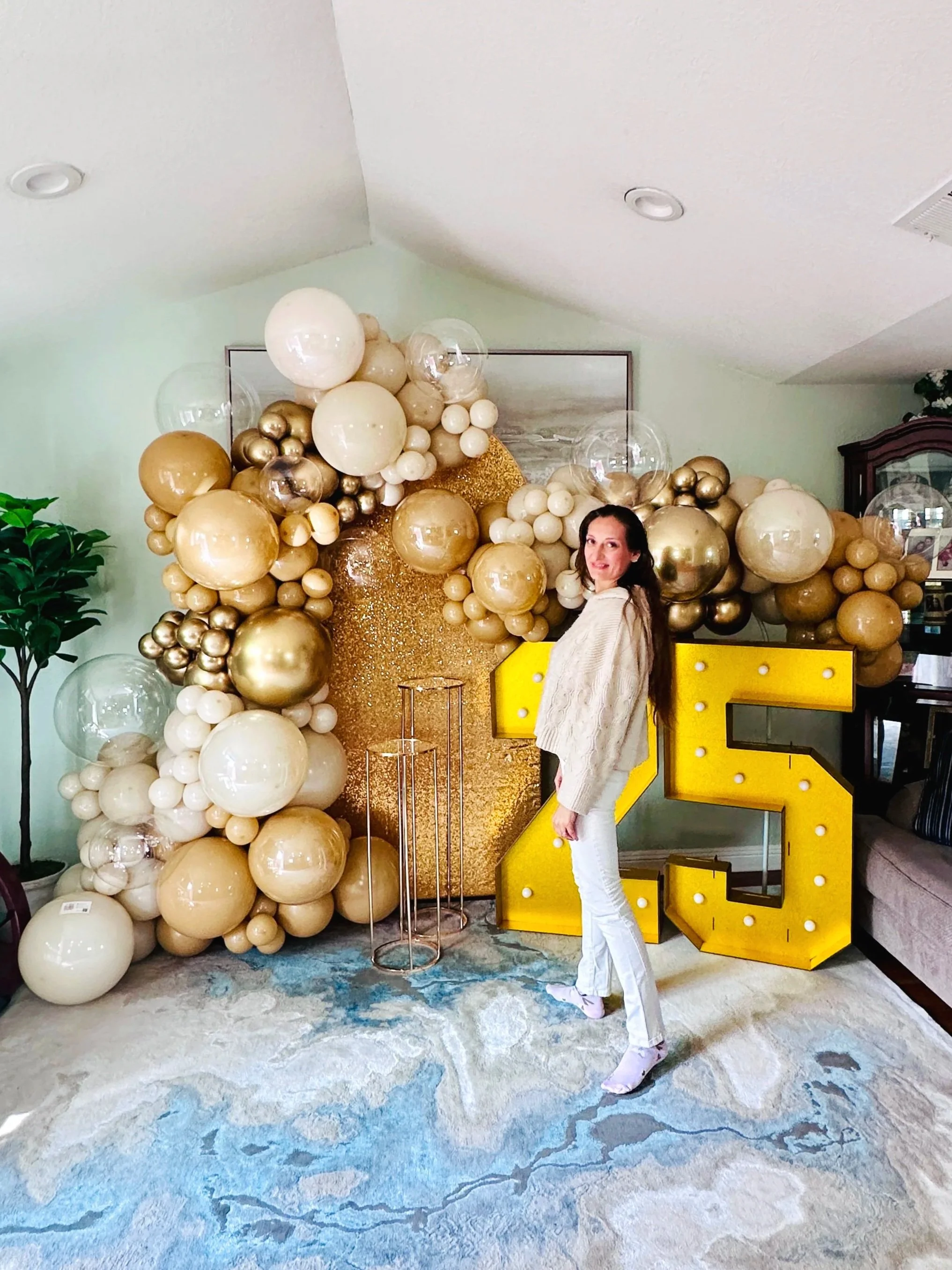 25th Birthday Party Decor in Santa Clara | Luxury Balloon Event Design