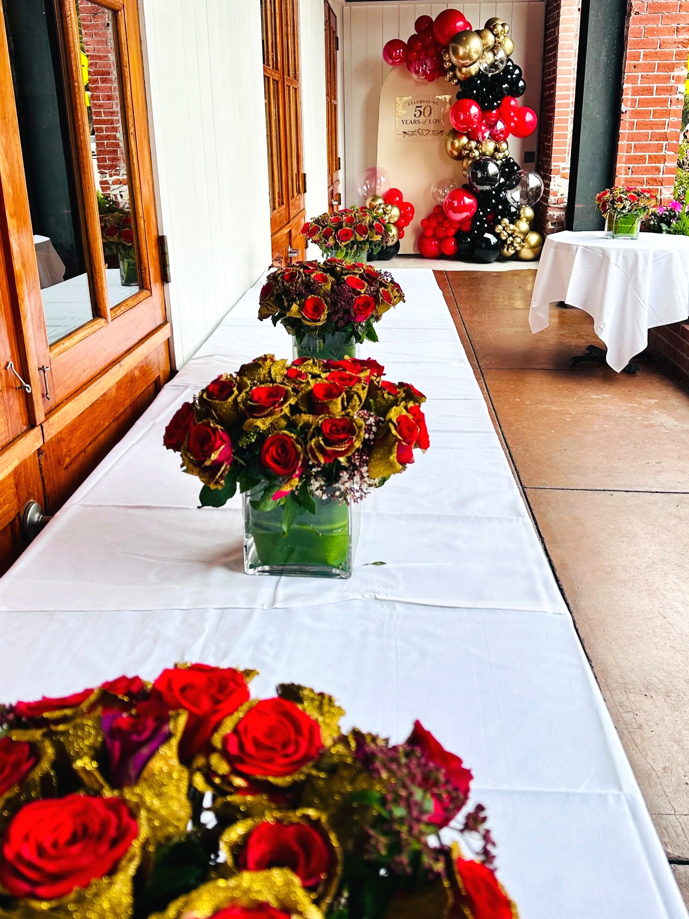 50th Anniversary Party Decor in Burlingame | Elegant Balloon Event Design