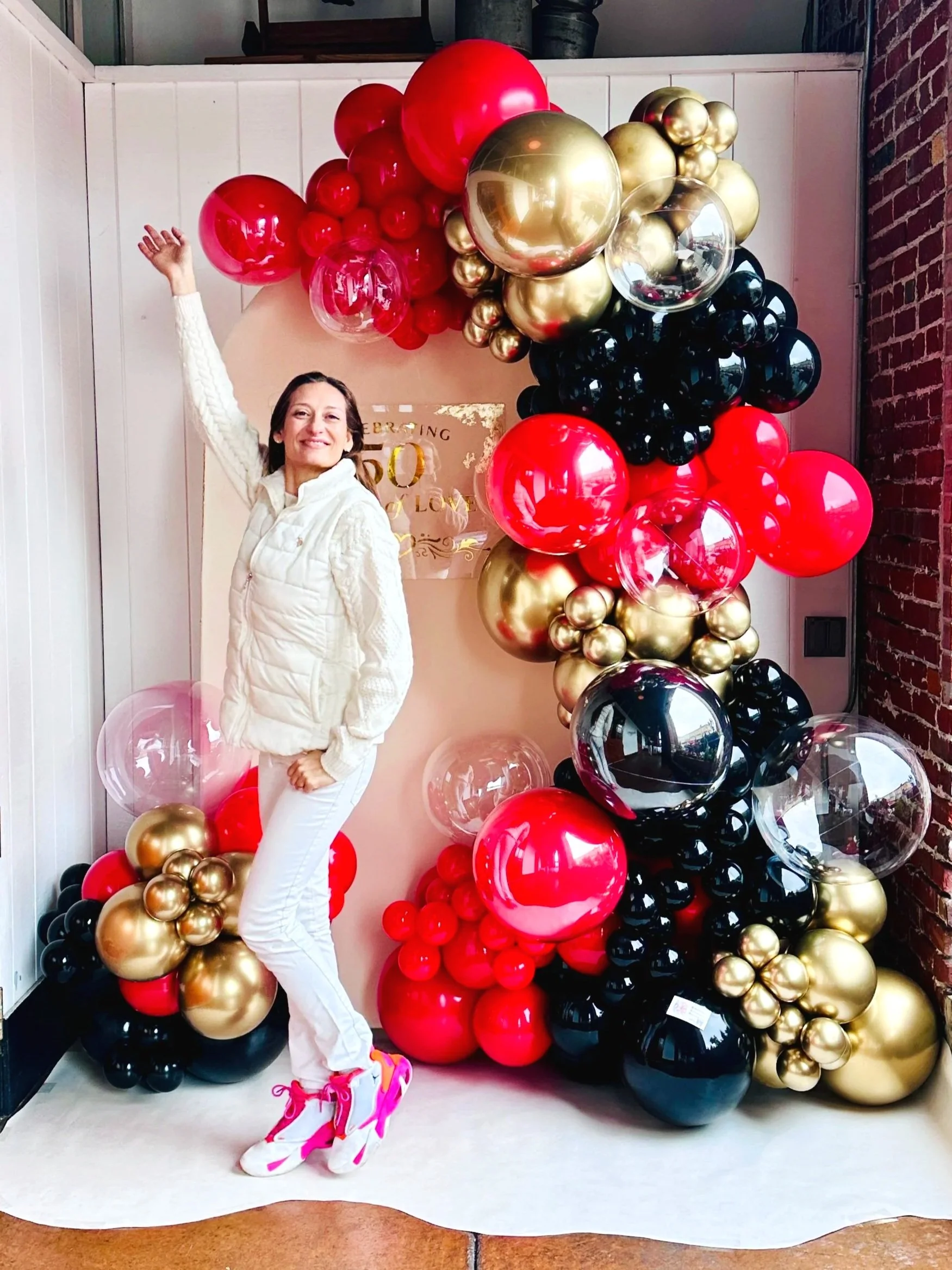 50th Anniversary Party Decor in Burlingame | Elegant Balloon Event Design