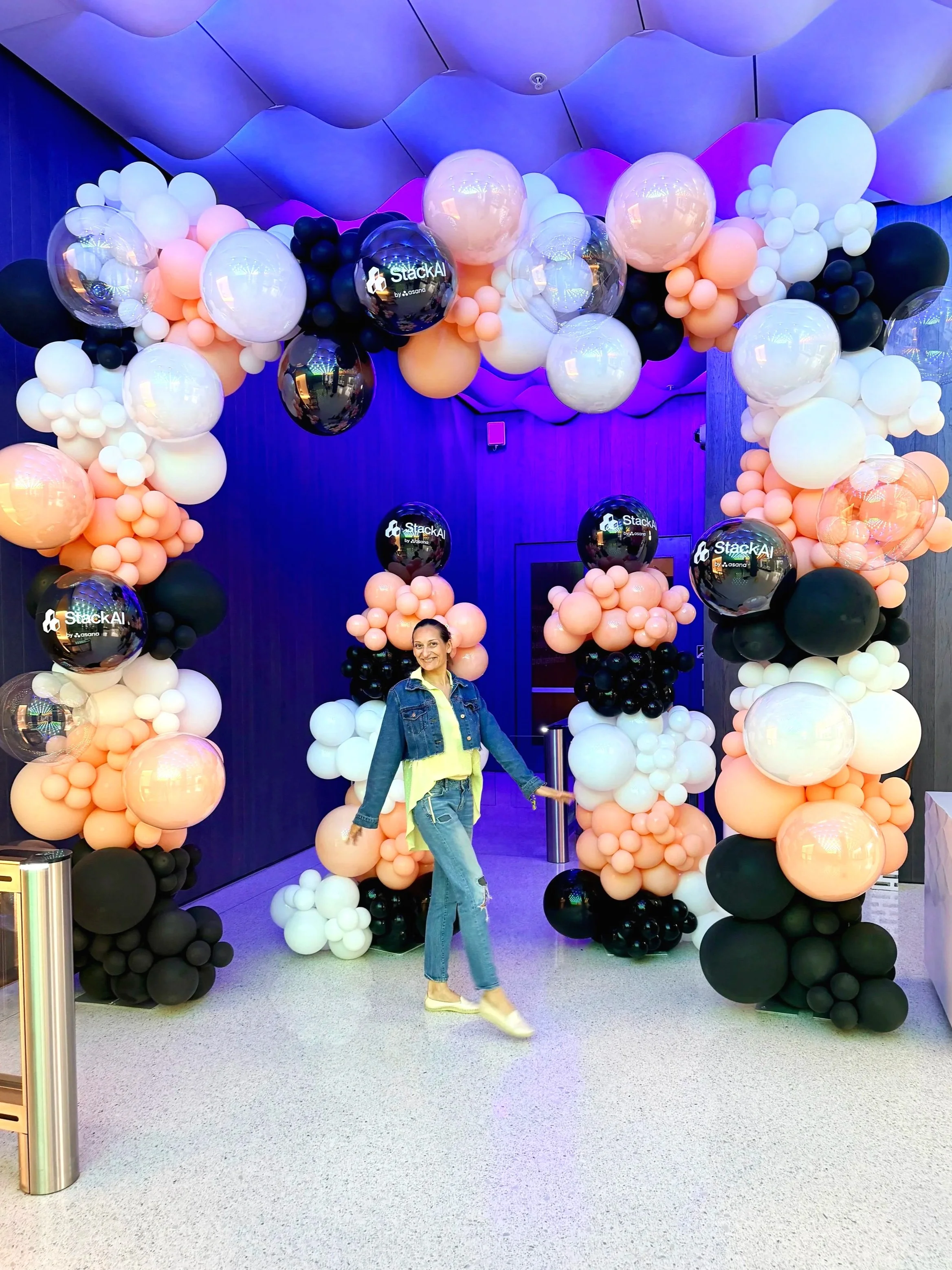 Asana AI Corporate Event Decor in San Francisco | Tech Event Balloon Design