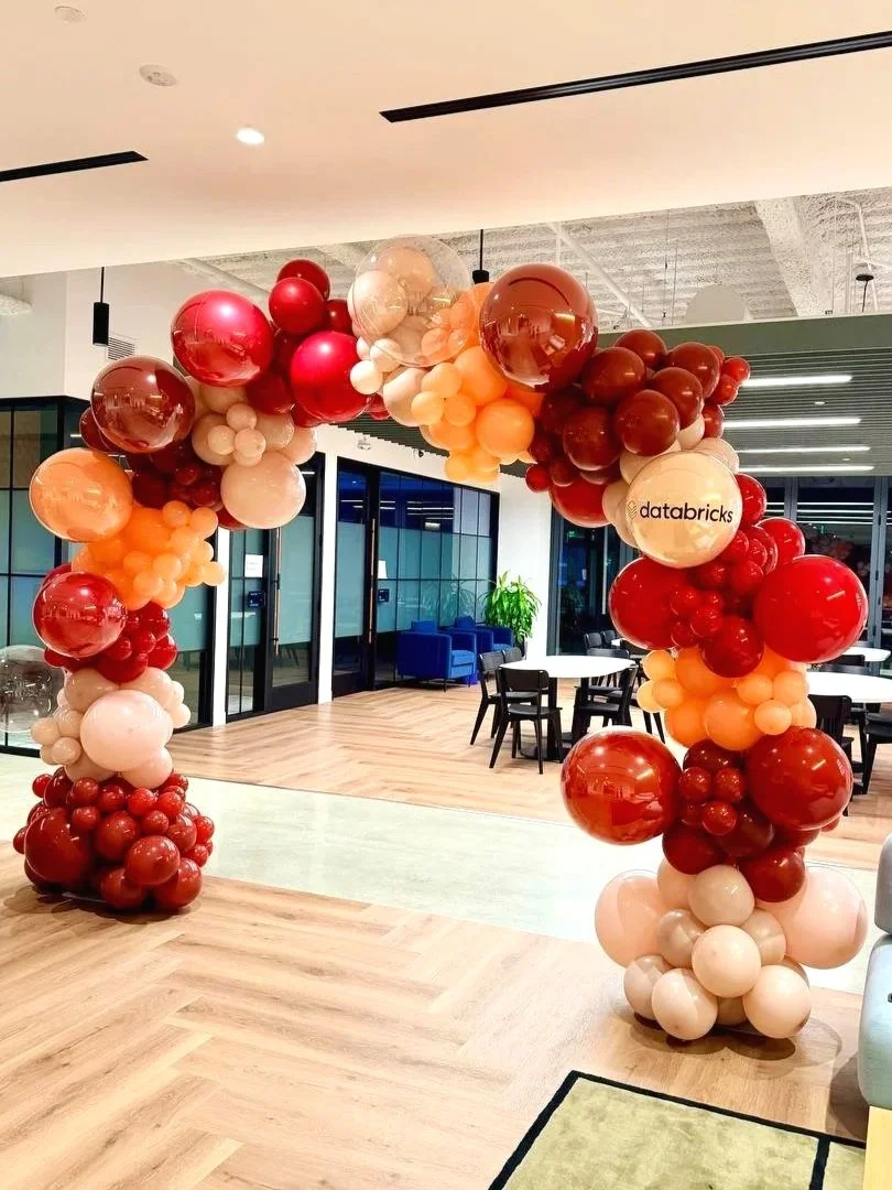 Databricks Corporate Event Decor in Silicon Valley | Conference Balloon Design Bay Area