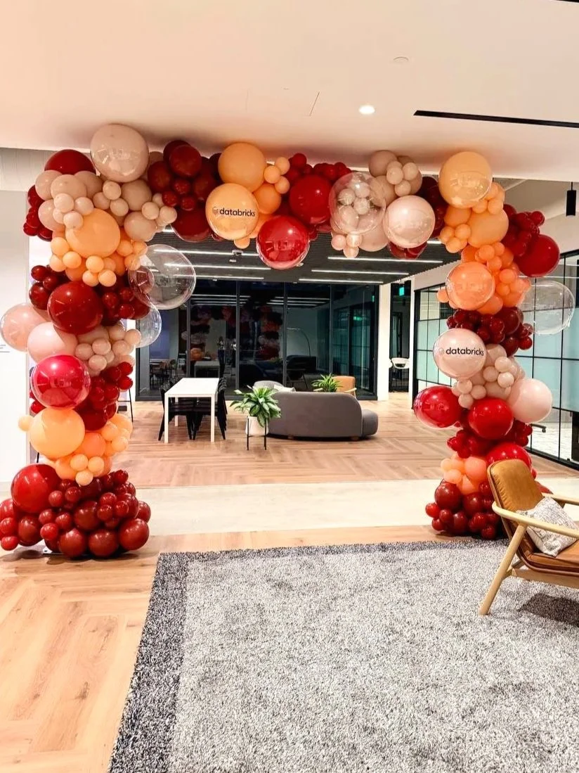 Databricks Corporate Event Decor in Silicon Valley | Conference Balloon Design Bay Area