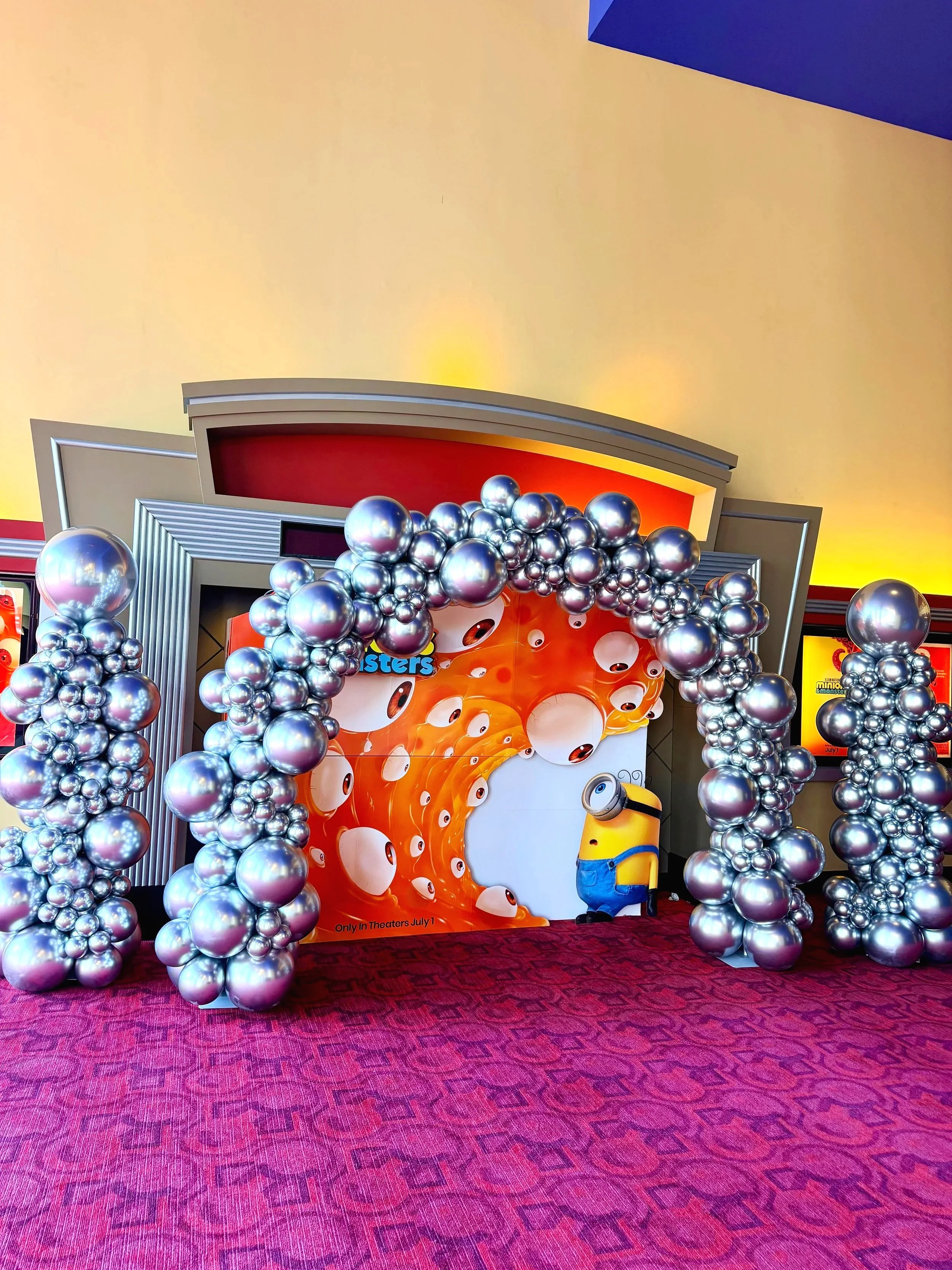 Minions Movie Premiere Event Decor at AMC Metreon San Francisco | Themed Balloon Installation