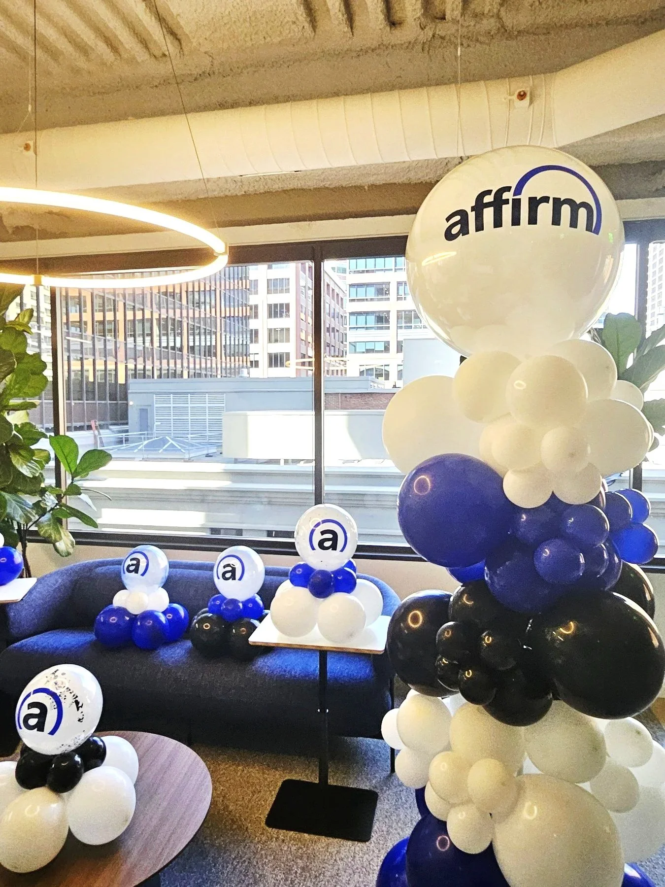 Affirm Branded Logo Balloon Column | Detail