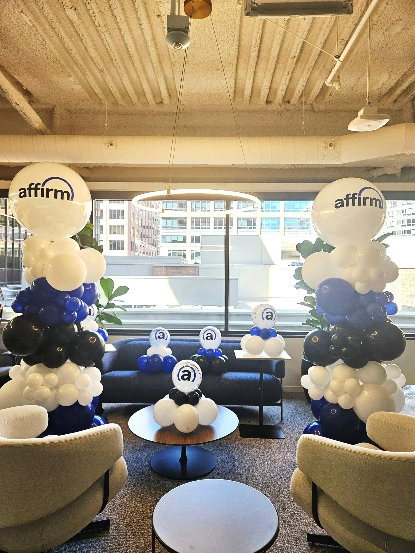 Affirm Corporate Office Balloon Columns