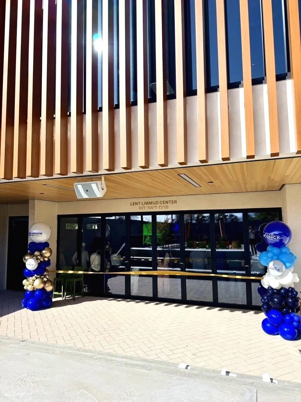 Wornick Jewish Day School Lent Limmud Center Ribbon Cutting Columns