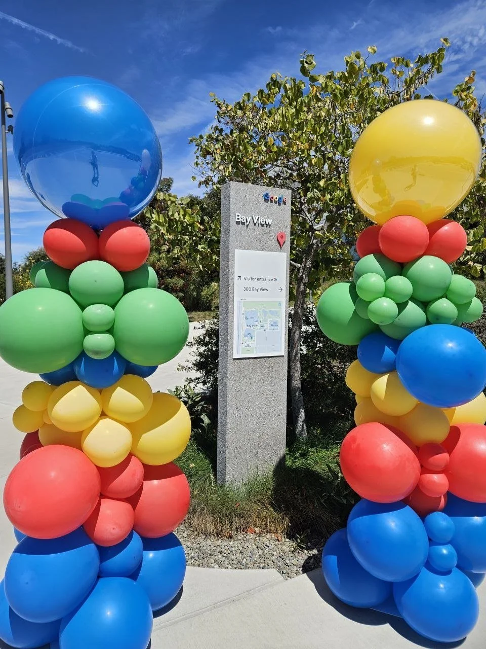 Google Bay View Campus Event Balloon Columns | Mountain View
