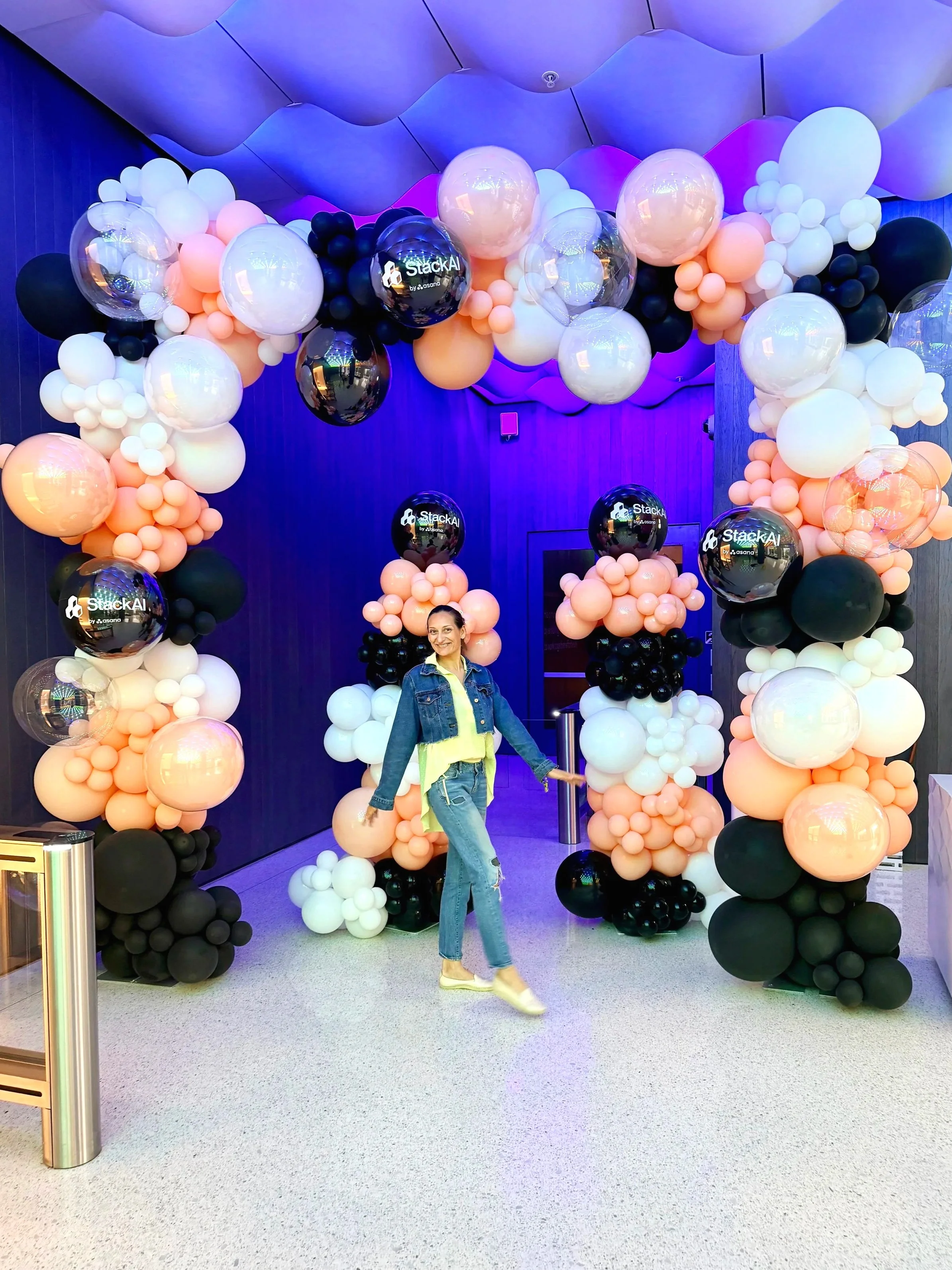 Asana AI Corporate Event Decor in San Francisco | Tech Event Balloon Design