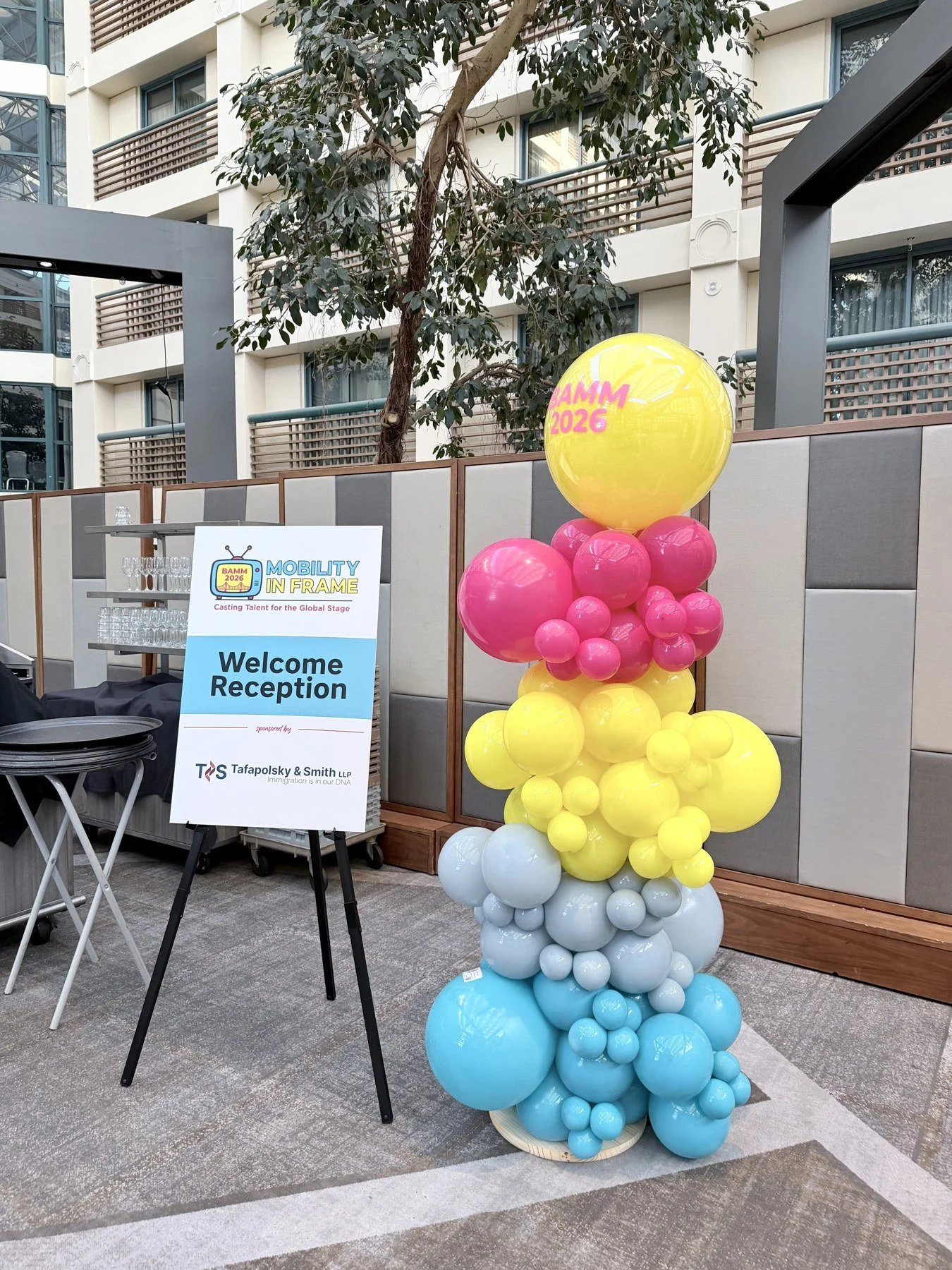 BAMM Mobility In Frame 2026 Balloon Column | Hyatt SFO