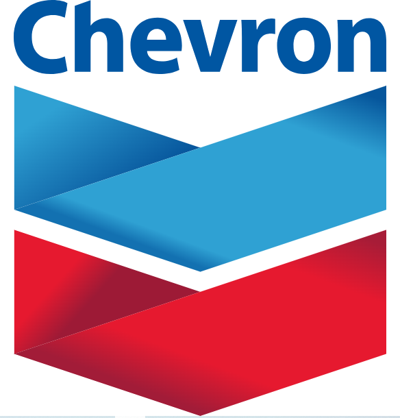 Chevron logo, corporate event client of Balloon Decor in the San Francisco Bay Area.