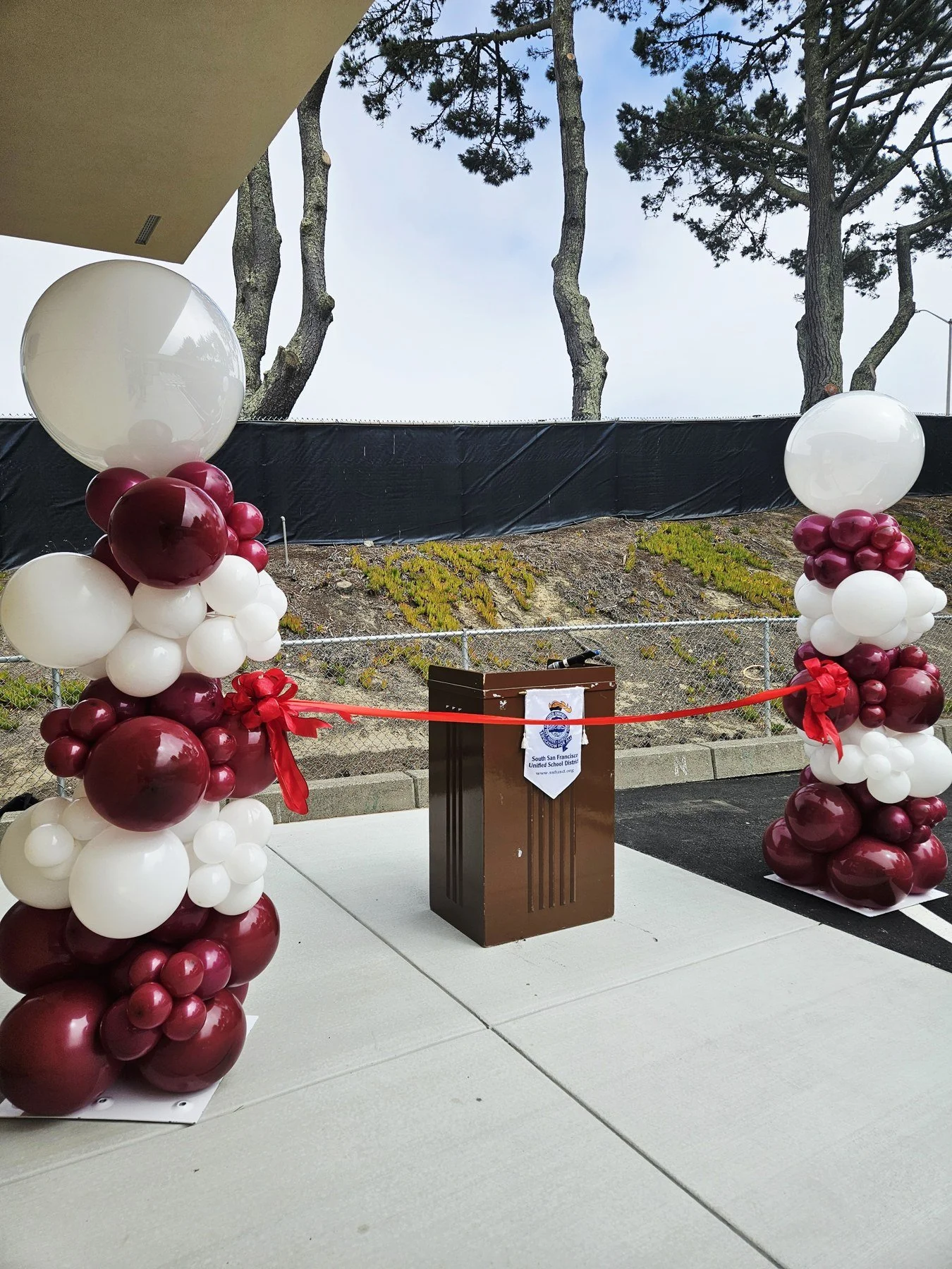 South San Francisco Unified School District Ribbon Cutting Columns